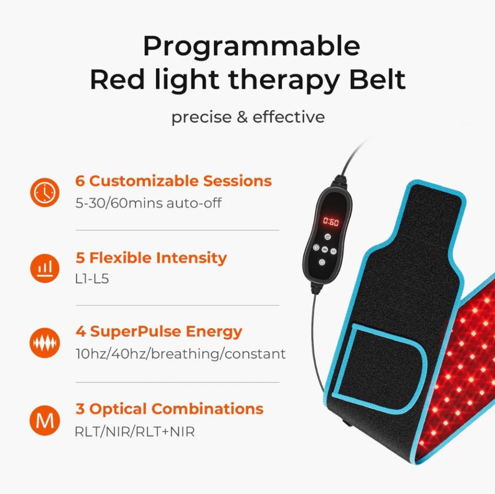 InfraLuz™ PDT LED Infrared Light Therapy Body Wrap with Remote